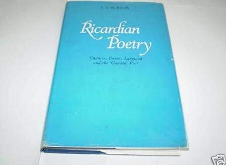 Stock image for Ricardian Poetry : Chaucer, Gower, Langland, and the Gawain Poet for sale by Better World Books