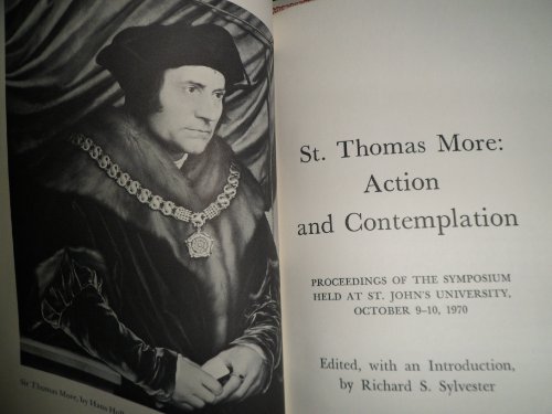 Beispielbild fr St. Thomas More - Action and Contemplation : Proceedings zum Verkauf von Better World Books