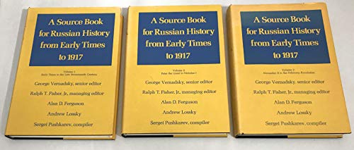 9780300016253: A Source Book for Russian History from Early Times to 1917