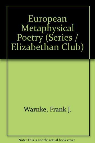 9780300018493: European Metaphysical Poetry