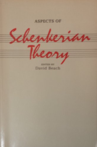 Imagen de archivo de Aspects of Schenkerian Theory a la venta por Better World Books: West