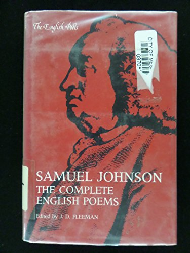 Beispielbild fr Samuel Johnson: The Complete English Poems (The English Poets) zum Verkauf von Anybook.com
