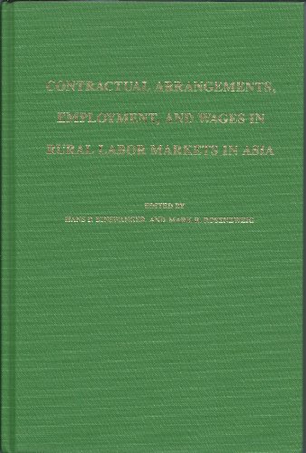 Imagen de archivo de Contractual Arrangements, Employment, and Wages in Rural Labor Markets in Asia a la venta por Better World Books