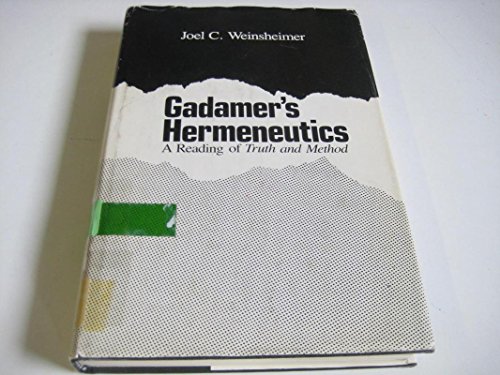 Beispielbild fr Gadamer's Hermeneutics : A Reading of Truth and Method zum Verkauf von Better World Books