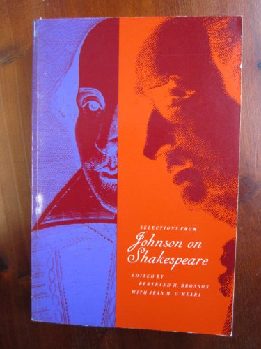 Stock image for Selections from Johnson on Shakespeare for sale by Midtown Scholar Bookstore