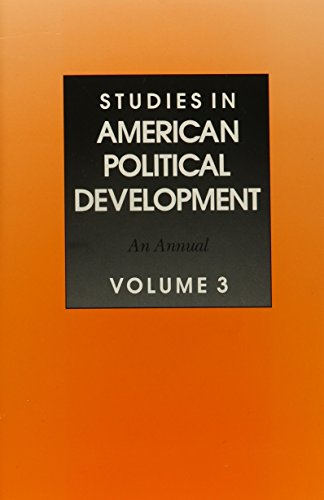 Stock image for Studies in American Political Development  " An Annual V 3 (Paper) for sale by WorldofBooks
