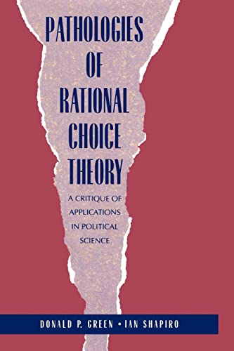 Imagen de archivo de Pathologies of Rational Choice Theory a la venta por SecondSale