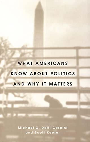 Stock image for What Americans Know about Politics and Why It Matters for sale by Better World Books