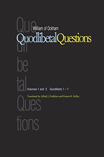 Beispielbild fr Quodlibetal Questions: 1-2 (Yale Library of Medieval Philosophy Series) zum Verkauf von Chiron Media