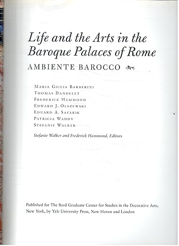 Stock image for Life and the Arts in the Baroque Palaces of Rome for sale by Muddy Turtle Books