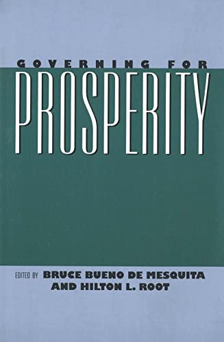 Imagen de archivo de Governing for Prosperity a la venta por Better World Books: West