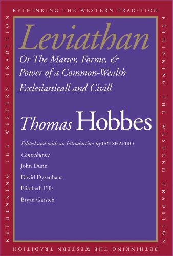 Stock image for Leviathan: Or The Matter, Forme, & Power of a Common-Wealth Ecclesiasticall and Civill (Rethinking the Western Tradition) [Paperback] Hobbes, Thomas and Shapiro, Ian for sale by RUSH HOUR BUSINESS