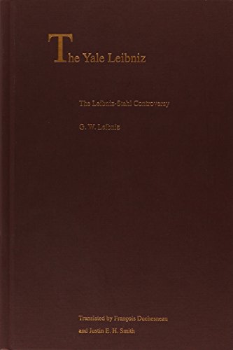 Imagen de archivo de The Leibniz-Stahl Controversy (The Yale Leibniz Series) a la venta por Midtown Scholar Bookstore