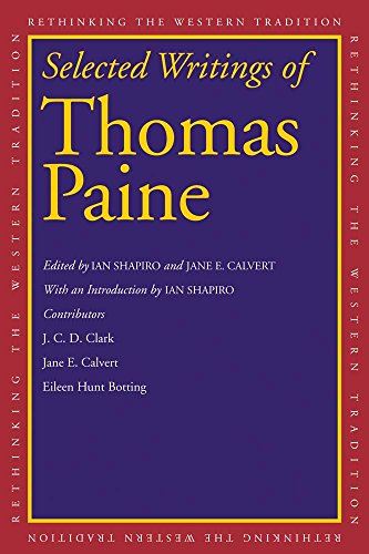 Stock image for Selected Writings of Thomas Paine (Rethinking the Western Tradition) for sale by HPB-Red