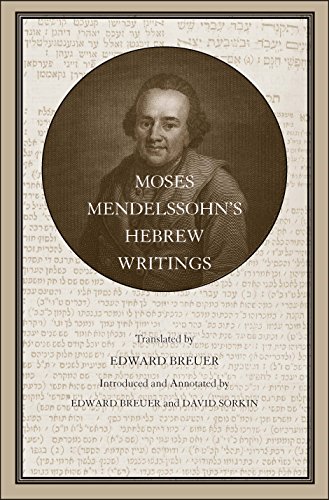 Stock image for Moses Mendelssohn  s Hebrew Writings (Yale Judaica Series) for sale by HPB-Red