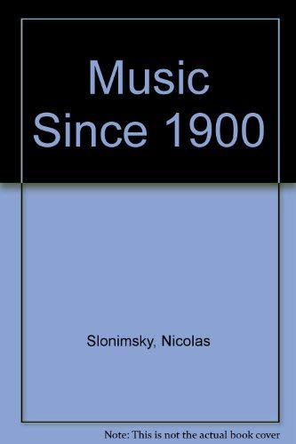 Stock image for Music Since 1900 for sale by Stephen White Books