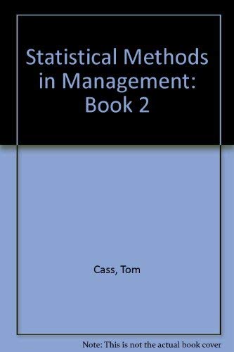 Stock image for Statistical Methods in Management: Book 2 for sale by WorldofBooks
