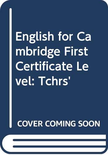 English for Cambridge First Certificate: Teacher's Book (9780304310425) by Allsop, Jake