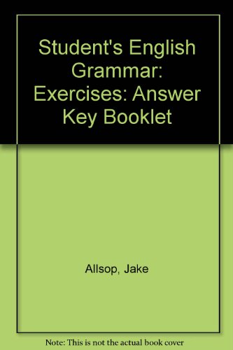 9780304310456: Student's English Grammar: Exercises: Answer Key Booklet