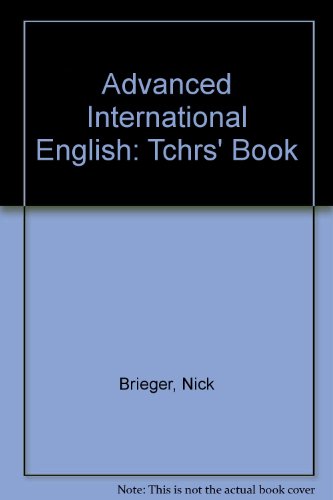 Stock image for Advanced International English, Teacher's guide. for sale by Le-Livre