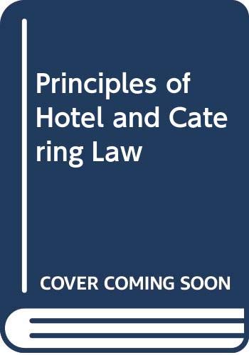 9780304322169: Principles of Hotel and Catering Law