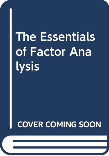 Beispielbild fr The Essentials of Factor Analysis zum Verkauf von Reuseabook