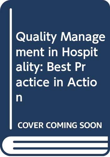 Stock image for Quality Management in Hospitality for sale by MusicMagpie
