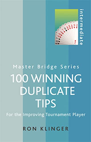 Beispielbild fr 100 Winning Duplicate Tips (Master Bridge Series) zum Verkauf von SecondSale