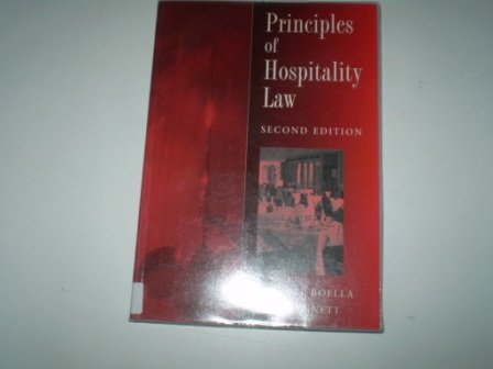 Beispielbild fr Principles of Hospitality Law zum Verkauf von Ammareal