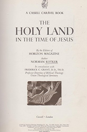 9780304920723: Holy Land in the Time of Jesus (Caravel Books)