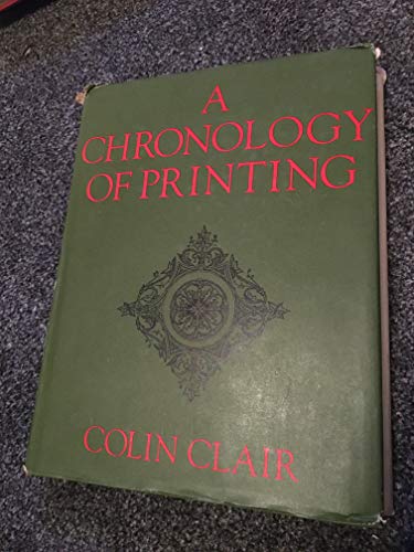 Beispielbild fr A Chronology of Printing zum Verkauf von Better World Books