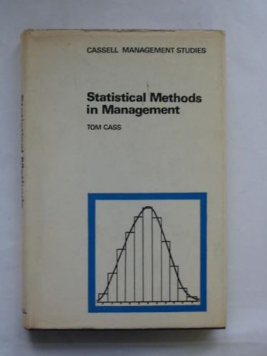 Imagen de archivo de Statistical Methods in Management a la venta por Ammareal