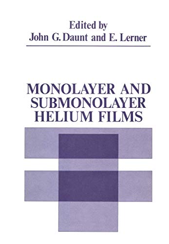 Stock image for Monolayer and Submonolayer Helium Films for sale by Zubal-Books, Since 1961