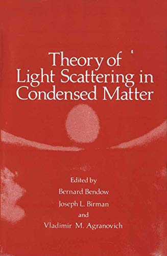 Imagen de archivo de Theory of Light Scattering in Condensed Matter a la venta por Better World Books: West