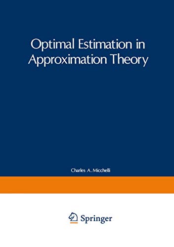 9780306310492: Optimal Estimation in Approximation Theory (The IBM Research Symposia Series)