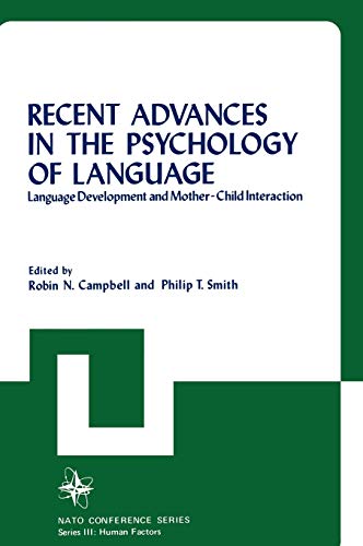 Imagen de archivo de Recent Advances in the Psychology of Language a la venta por Anybook.com