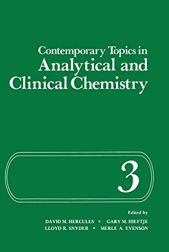 Stock image for Contemporary Topics in Analytical and Clinical Chemistry Volume 3 for sale by PsychoBabel & Skoob Books