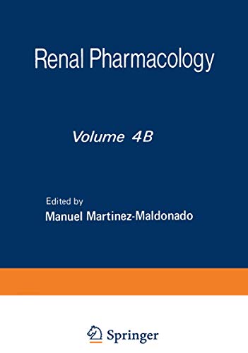 Beispielbild fr Methods in Pharmacology:Vol. 4B:Renal Pharmacology zum Verkauf von Zubal-Books, Since 1961