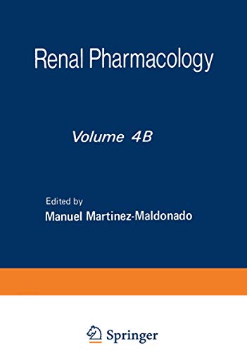 Imagen de archivo de Methods in Pharmacology:Vol. 4B:Renal Pharmacology a la venta por Zubal-Books, Since 1961