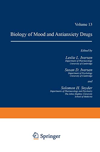 Imagen de archivo de Handbook of Psychopharmacology, Volume 13: Biology of Mood and Antianxiety Drugs a la venta por Phatpocket Limited