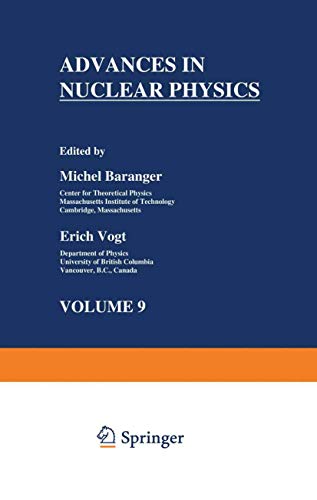 Imagen de archivo de Advances in Nuclear Physics, Volume 9 a la venta por Zubal-Books, Since 1961