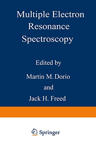 Stock image for Multiple Electron Resonance Spectroscopy for sale by Better World Books