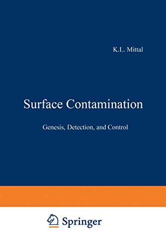 Beispielbild fr Surface Contamination: Genesis Detection and Control zum Verkauf von ThriftBooks-Dallas