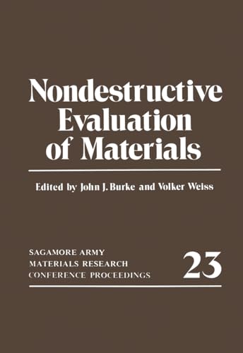 Beispielbild fr Nondestructive Evaluation of Materials zum Verkauf von Better World Books