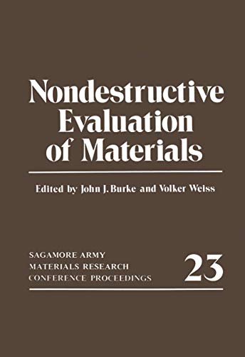 Stock image for Nondestructive Evaluation of Materials for sale by Better World Books