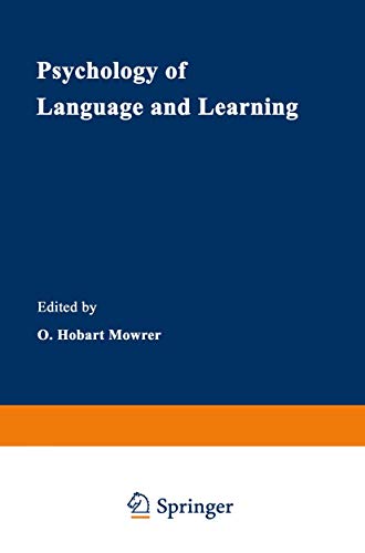 9780306403712: Psychology of Language and Learning (Cognition and Language: A Series in Psycholinguistics)