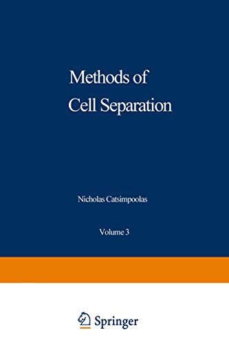 Beispielbild fr Methods of Cell Separation (Biological Separations) zum Verkauf von Buchpark