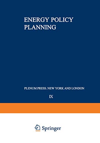 9780306406317: Energy Policy Planning (Nato Conference Series)