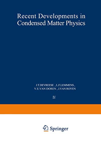 Stock image for Recent Developments in Condensed Matter Physics Vol. 1 : Invited Papers for sale by Zubal-Books, Since 1961