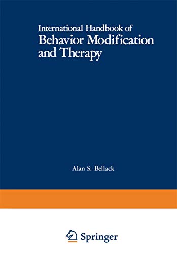 Beispielbild fr International Handbook of Behavior Modification and Therapy zum Verkauf von Wonder Book